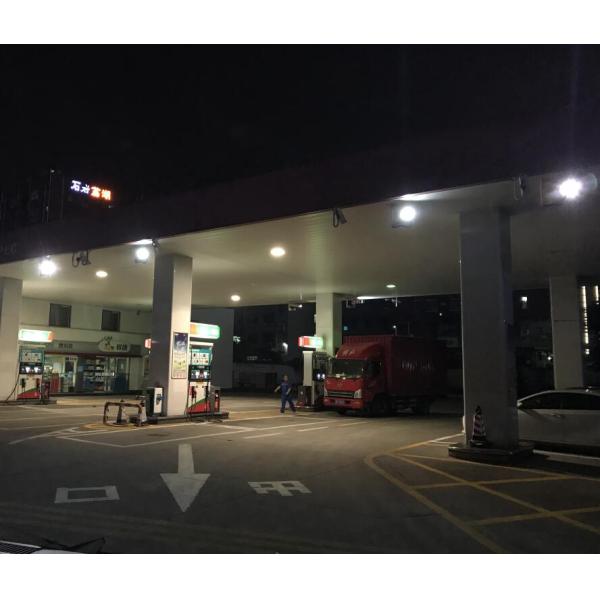 IP66 IK10 Led Gas Station Canopy Lights 160lm/w Recessed Installation High Luminous