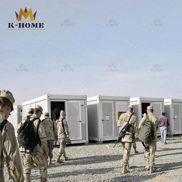 Buy Demountable Sandwich Panel Container House Portable Army Building at wholesale prices