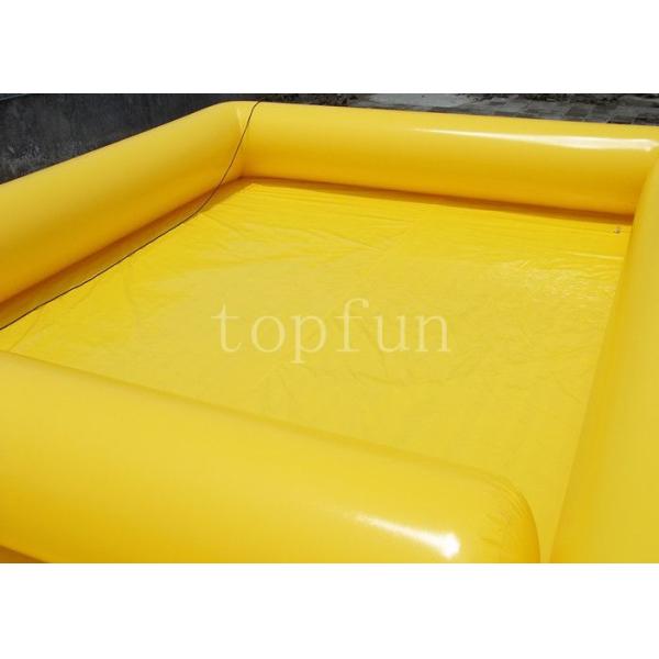 Yellow Square Outdoor Inflatable Water Pools PVC For Water Walking Ball