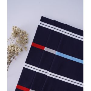 Wear-Resistant And Breathable Crisp Cotton ​Striped Material Fabric For Polo