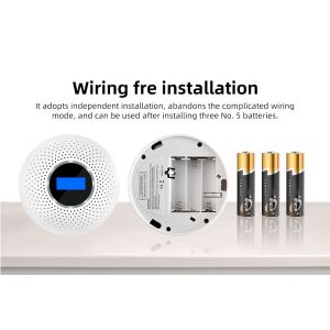 Carbon Monoxide Alarm Detector,Smoke Detectors,Replaceable Battery-Operated CO