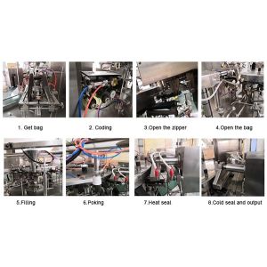 8 Stations Multihead Weigher Nitrogen Packing Machine For Snacks