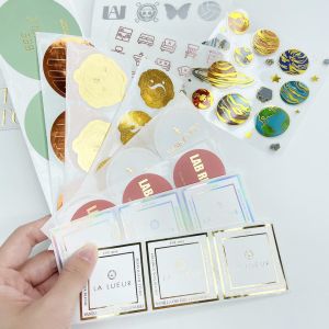 Personalized Custom Logo Printing Laser Film Labels Rainbow Reflective Foil