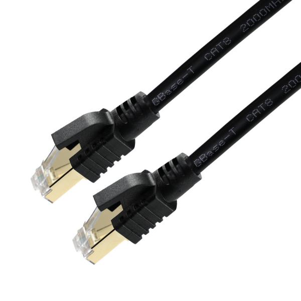 Buy CAT8 Shielded Ethernet Cable S/FTP 40Gbps Gold RJ45 at wholesale prices