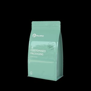 Plastic Stand up Flat Bottom Pouch Bags for Coffee Flexible Packaging with Printing Aluminum Foil Ziplock