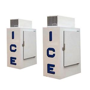 Vertical Single Door Ice Storage Freezer, Cold Wall Outdoor Ice Merchandiser CE