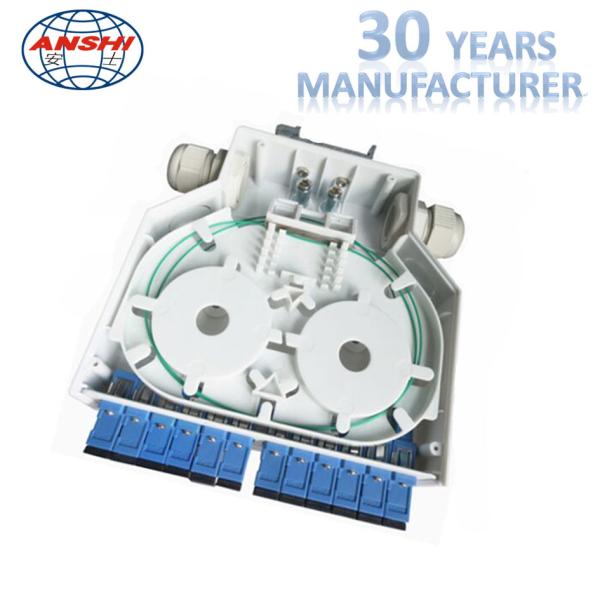 Cold Rolled Sheet Fiber Distribution Box LC SC FC ST 6 - 12 Ports Electrostatic