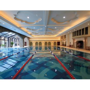 303x303mm Ceramic Pool Mosaic Tiles Blue White Glossy Matt