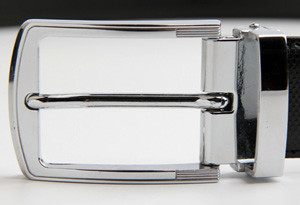 Genuine Embossed Leather Belt , Mens Black Leather Belt 100 - 140cm Length