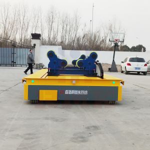 Hand Operated Material Handling Trolley , 12T Automatic Transfer Cart
