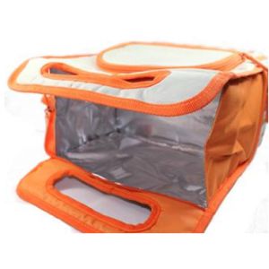 Lead-free PEVA Lining Orange Tote Bag Insulated Lunch Box
