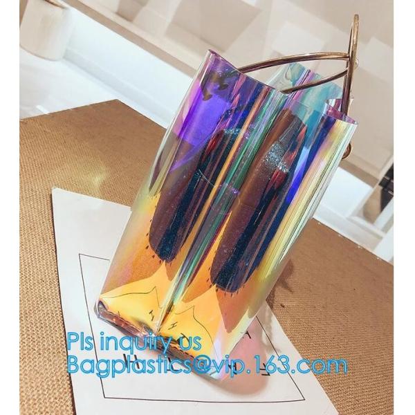 Cheap PVC Single Shoulder Bag for Girl, summer hot sale shoulder PU PVC transparent bag, coating shopping bag tote bag s