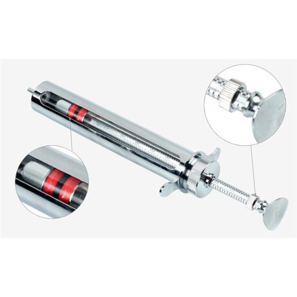 Luer Lock Veterinary Metal Syringe 20ml Manual Stainless Steel Syringe