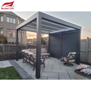 4X6m 3x5m Motorized Aluminum Pergola Waterproof For Garden Building Outdoor
