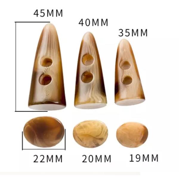 High Quality Plastic Horn Buckle Coat Button