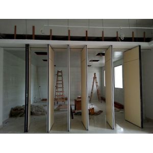 Customized Acoustic Operable Folding Sliding Partition Walls / Doors Melamine