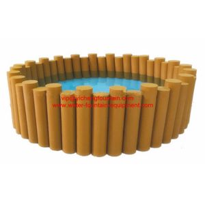 Moveable Water Fountain Equipment Combined Musical Fountain Basin Wooden Pattern