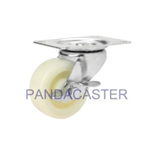 China PP Light Duty Casters 3 Inch Low Gravity Center Top Plate Swivel Casters With Brake on sale