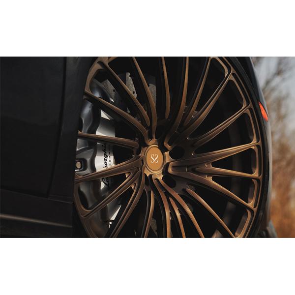 Gold Brush Spokes 2 Piece Forged Wheels For Mercedes Benz Glc 20inch Rotational Polish Stepped