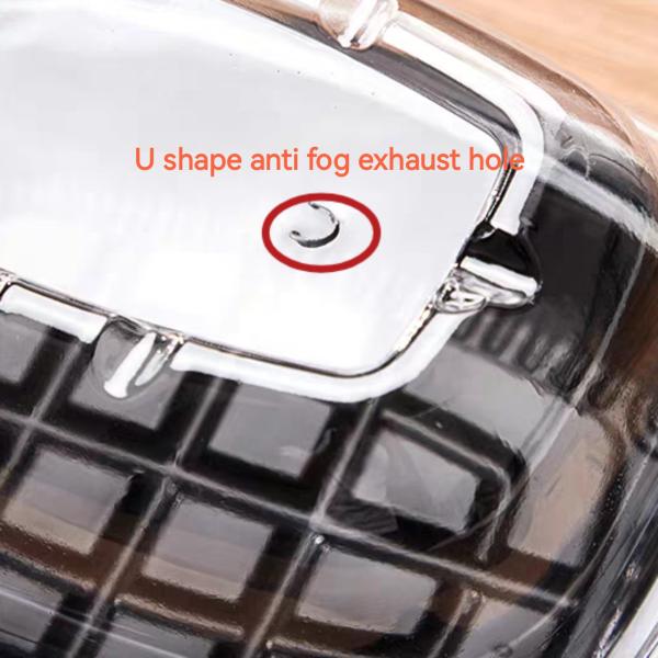 Transparent PP Roast Chicken Plastic Container Black Bottom Anti Fog Lid