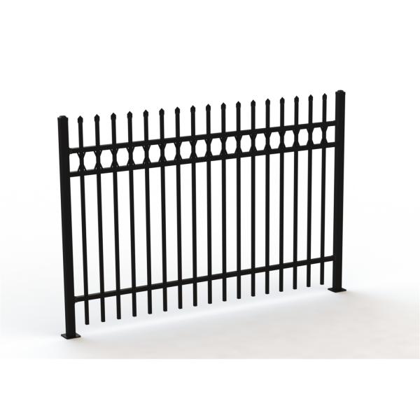Self -Clean Stain Black Powder Coated Garrison Security Fencing