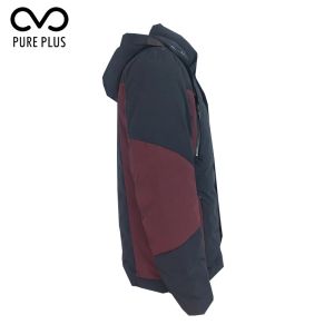 2XL-6XL Large Mens Lightweight Jacket , Hooded Black Padded Jacket Mens