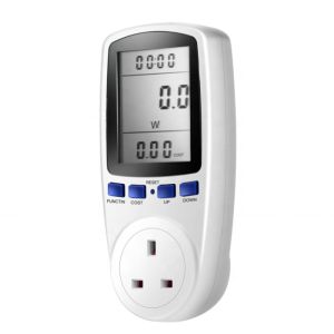 Quality UK/EU Plug Socket Digital Voltage Wattmeter Power Consumption Analyzer Monitor for sale