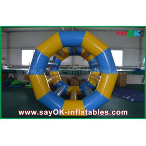 Inflatable Water Tunnel Yellow / Blue Funny Rolling Inflatable Water Toys