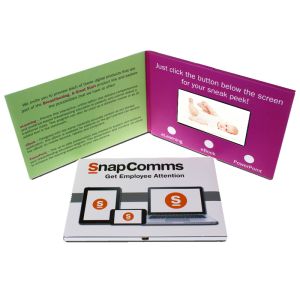 GIF Image Format LCD Video Business Cards with 2GB Memory and WMA Audio Format