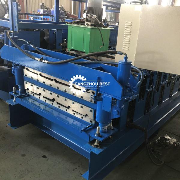 Buy Powerful Iron Sheet 0.4mm Roof Panel Roll Forming Machine at wholesale prices