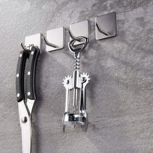 Adhesive Hooks Office Hooks Hanging Keys for Kitchen Stick on Wall