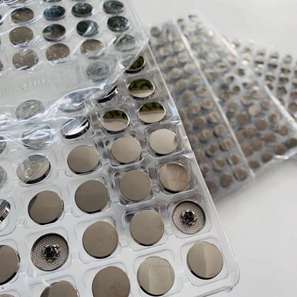 17mm high quality flat surface zinc alloy gun metal color snap button caps with custom logo