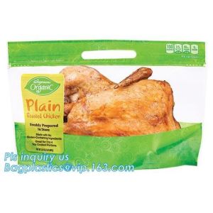 Food Grade Anti Fog Material Resealabele Plastic Hot Chicken Bag, Fresh Chicken