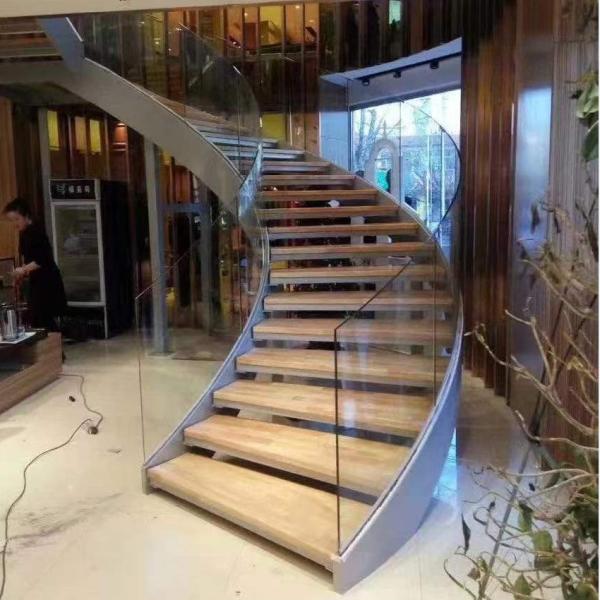 Buy Custom Smart Interior Staircase Tempered Glass Space Saving at wholesale prices