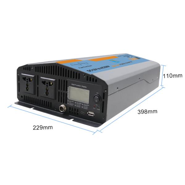 2kw 2000W Pure Sine Wave Charger Inverter High Voltage Cut Off Range 14.8V/31V