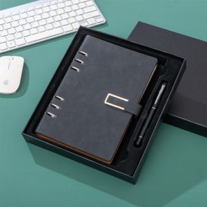 Personal Travel Diary Journal A5 Spiral Notebook with 6 Holes and Pu Leather