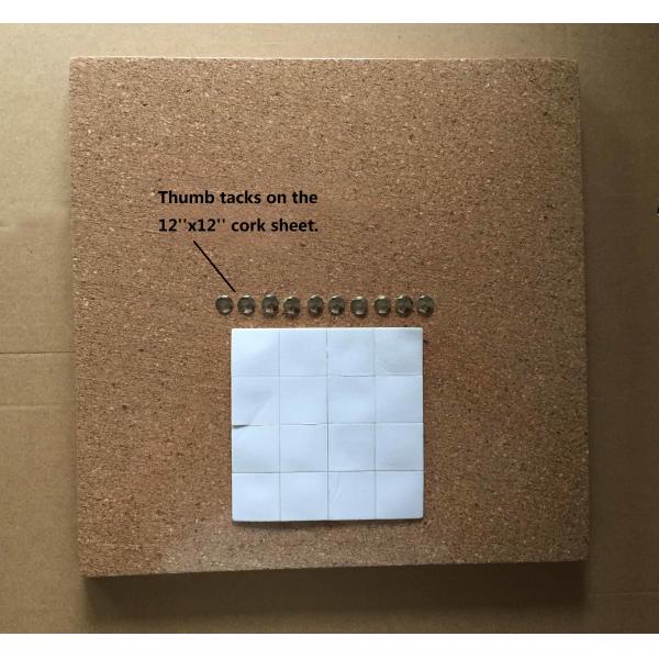 High Quality 4PK 12X12 LIGHT CORK TILES, 4.5mm thicness