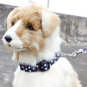 Polyester Personalized Pet Collars Adjustable Buckle Chain Pet Dog Collar