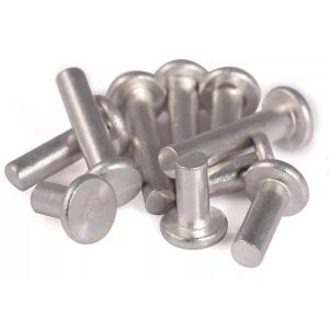 Red Copper Nickel Tin Plated Flat Head Rivet 3mm 4mm DIN7338 Scratch Resistant