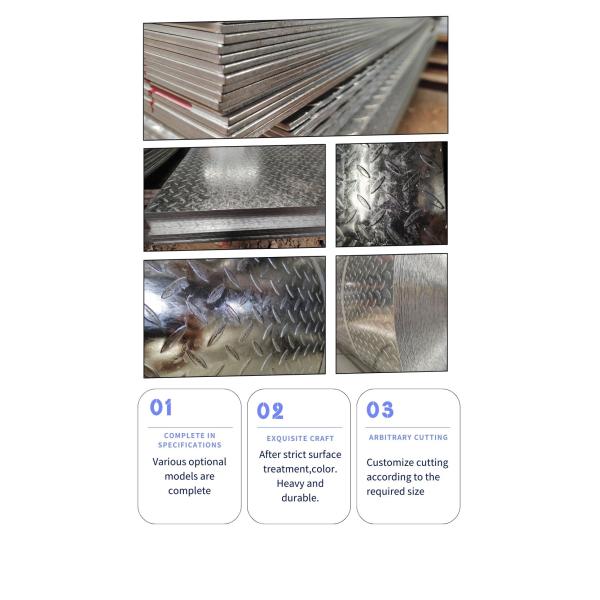 Galvanized Pattern Steel Plate DX51D with 40g/m2 Zinc Layer 1.5-5.0*1000-1500mm
