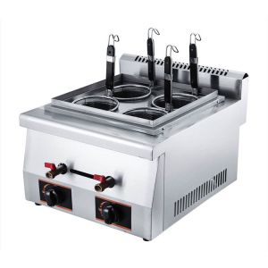 Hotel Restaurant Kitchen Gas Noodle Cooking Machine with 4 Baskets and High