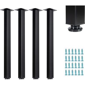 Black Metal Table Legs 28 Inch Table Legs Set Of 4 Square