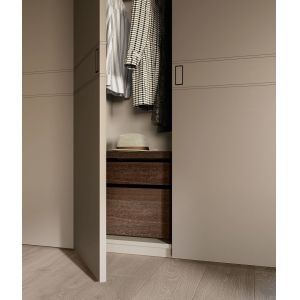 Modern Customized Leather Wardrobe Fitted Bedroom Closet