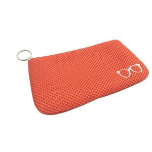 Portable Soft Sunglasses Pouch / Zipper Eyewear Cases with Embroidery Logo