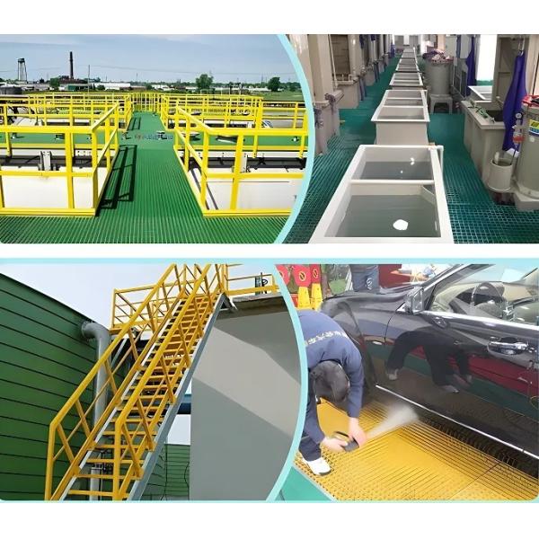Pulp And Paper FRP Floor Grating Antislip Molded Fiberglass