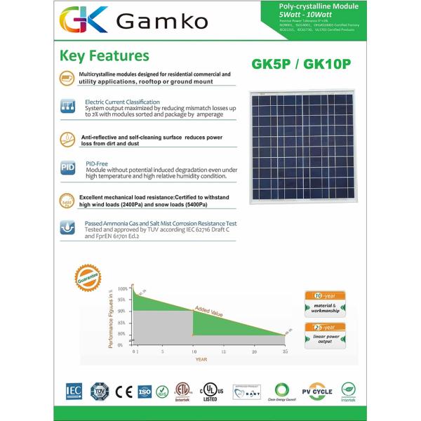 Multifunction polycrystalline silicon high quality 10 watt solar panel