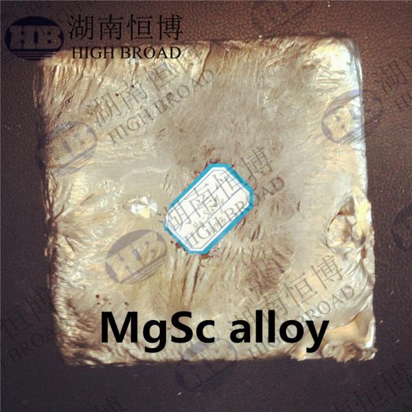 Buy ISO Magnesium Scandium Metal Mg2%Sc Mg5%Sc Mg30%Sc Master Alloy at wholesale prices