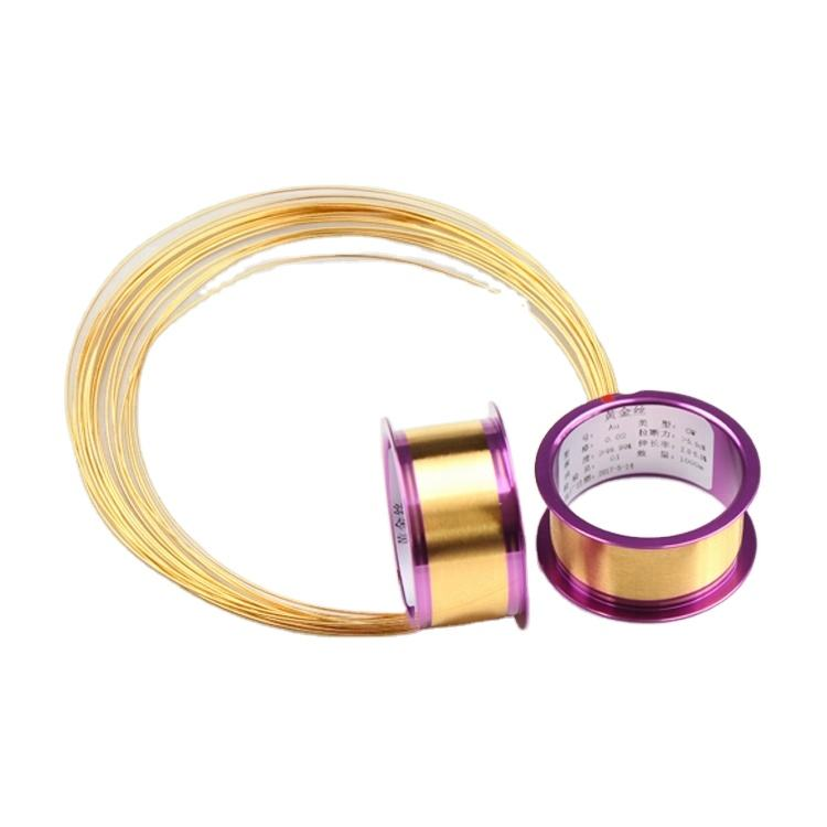99.999% Fine Gold Bonding Wire with 500/1000 Meters Length and 98% Conductivity