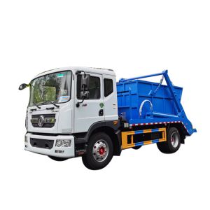 China 4x2 6 Wheels Swing Arm Garbage Truck 6 CBM 8 CBM 10 CBM DONGFENG Waste Management on sale