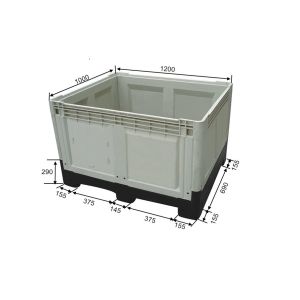 1200*1000*810mm Good Quality plastic storage container collapsible pallet box